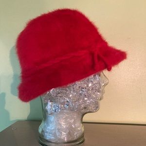 Kangol fergora Brooke red bucket hat, Made in United Kingdom